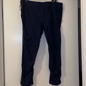 Navy velvet leggings